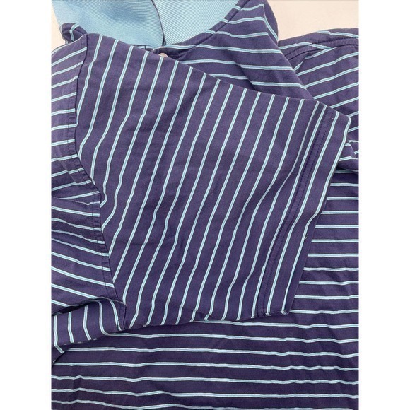 Peter Millar Polo Mens Large Summer Comfort Colorful Fun Striped Golf Shirt Blue - Picture 7 of 7